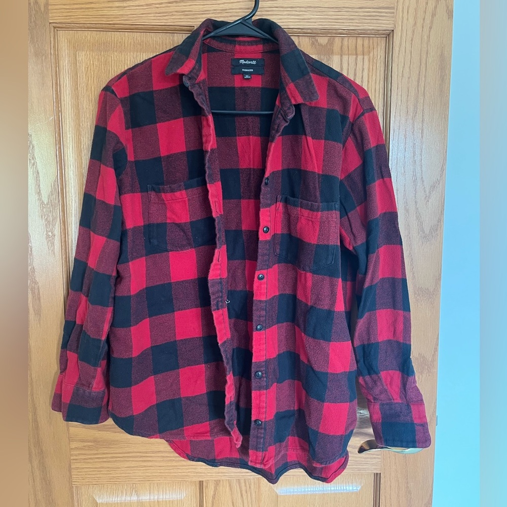Madewell Red and Black Plaid Women’s Flannel